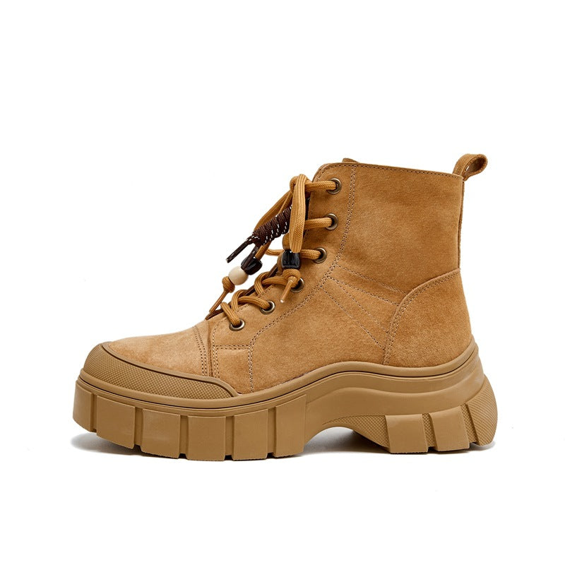 Women's Zip Platform Increased Worker Martin Outdoor Hiking Boots