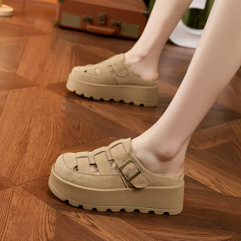 Women's Summer Closed Toe Half Outdoor Hole Sandals