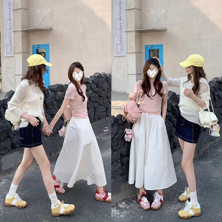 Increasing Insole Mercerized Crescent Pearl Lace Sports Casual Shoes