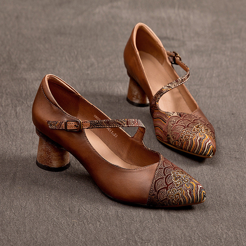 Women's Spring Genuine With Silk Cheongsam Vintage Women's Casual Shoes