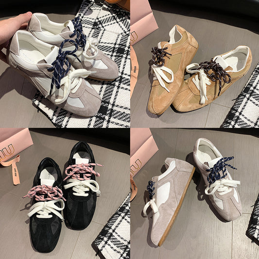 Women's Height Increasing Insole Su Mandarin Duck Shoelace Versatile Sports Casual Shoes