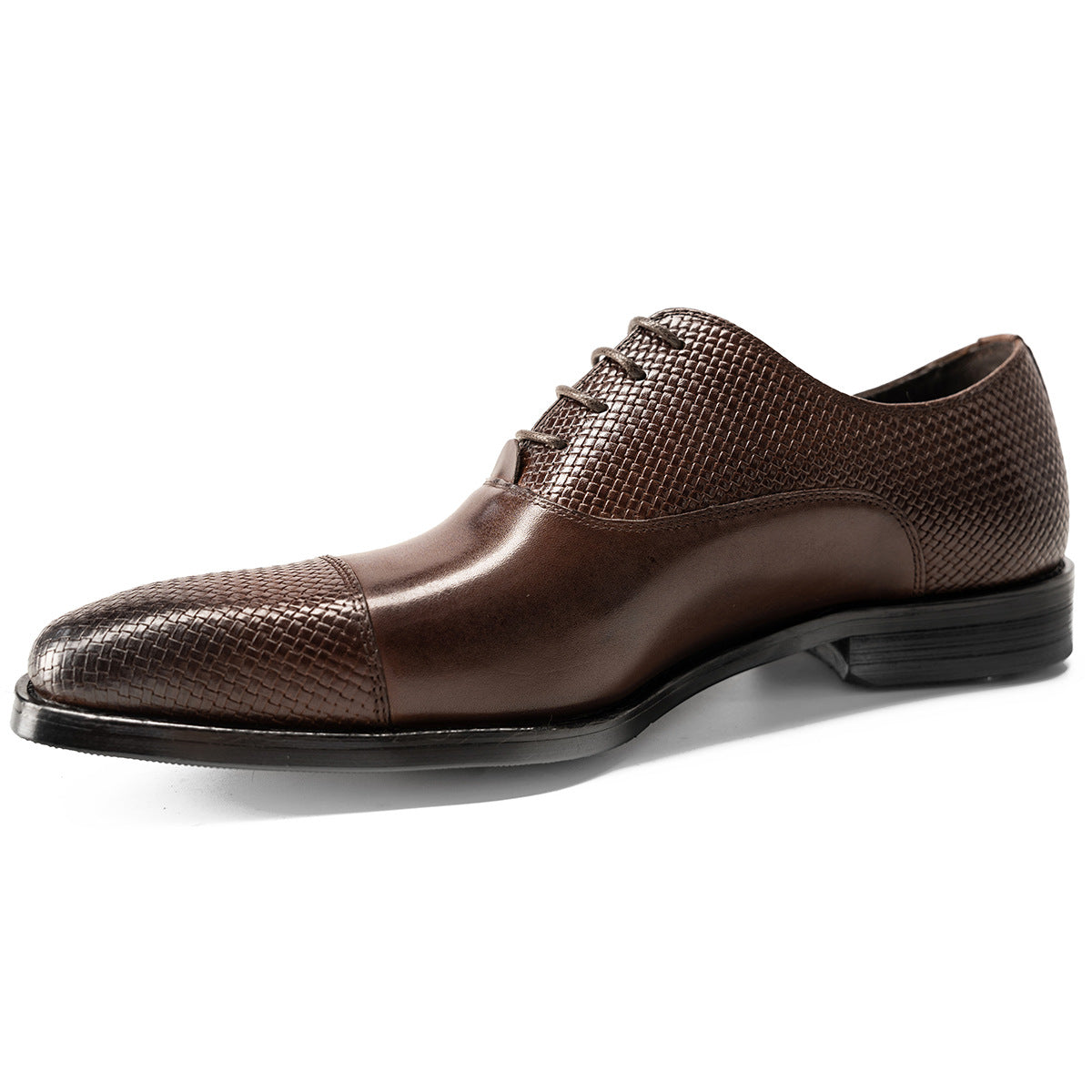 Men's Formal Fashion Office Stitching Oxford Black Wedding Best Men's Business Leather Shoes