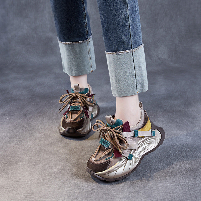 Women's Fashion Daddy Trendy Platform Small Retro Women's Shoes