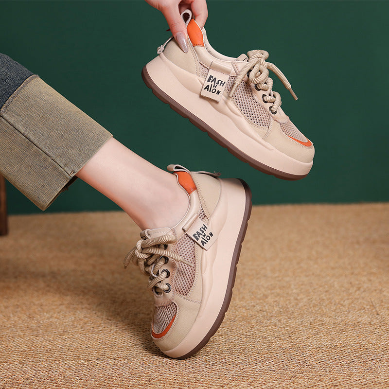 Women's Bottom Summer Thin Mesh Breathable Platform Women's Casual Shoes