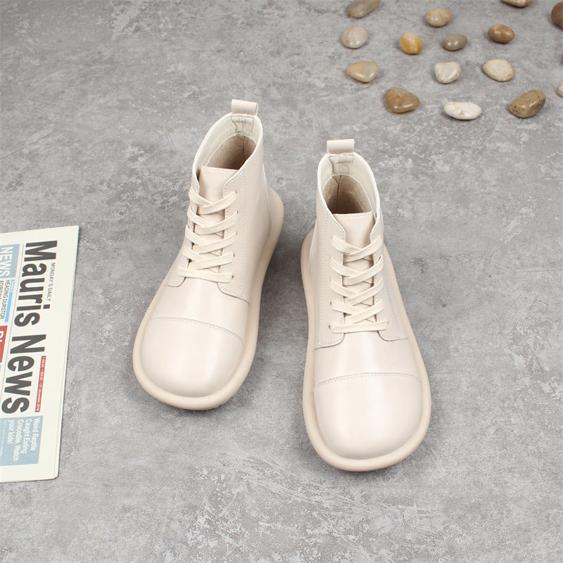 Women's Round Toe Short Fashion Comfortable Flat Boots