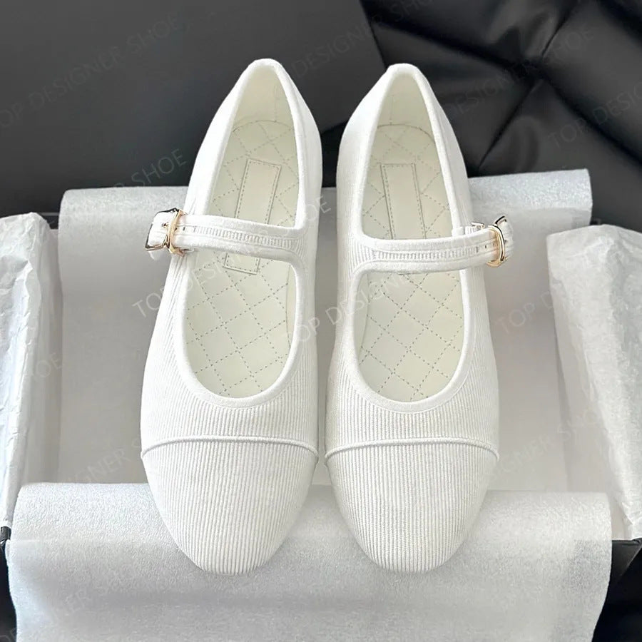 Women's Classic Style Mary Jane Genuine Embroidery Vintage Round Head Loafers