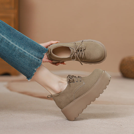 Women's Height Increasing Insole Spring Platform Beanie Women's Casual Shoes
