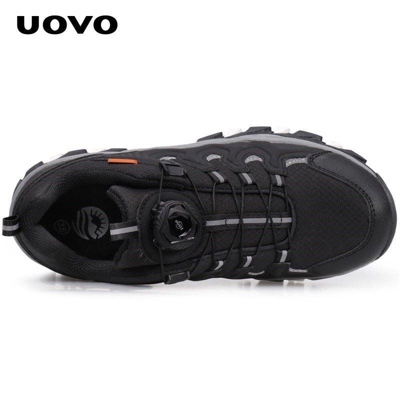 Medium Large Outdoor Climbing Boys Hiking Oxford Cloth Waterproof Boots