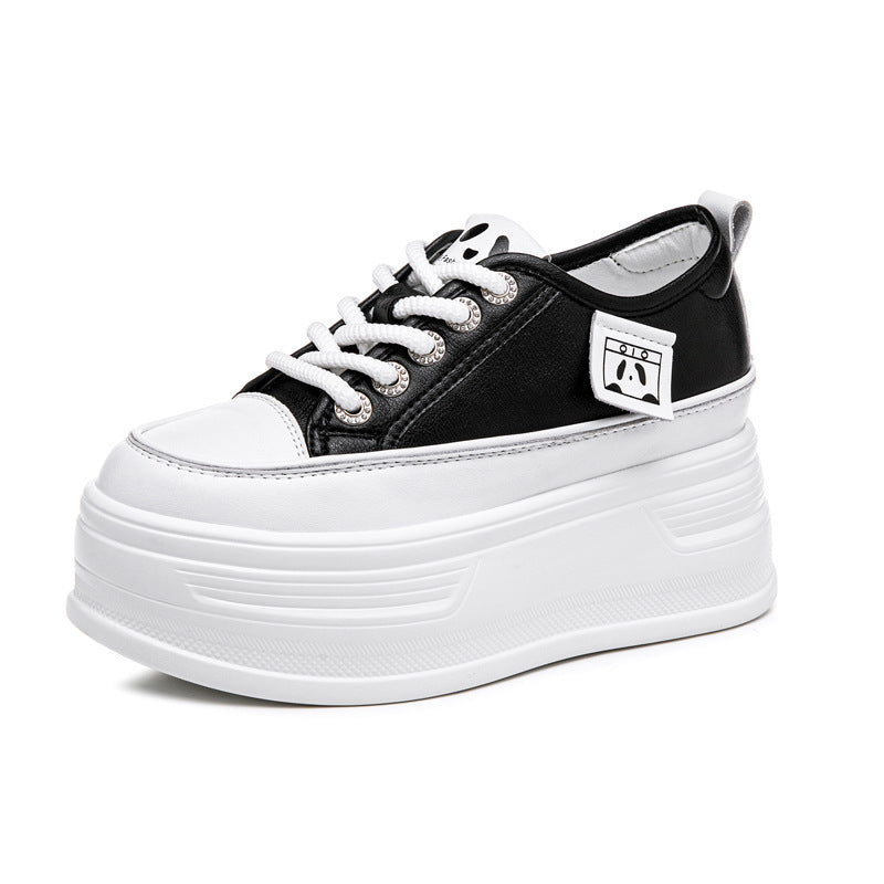 Women's Genuine Elevator White Thick Bottom Small Sports Women's Casual Shoes