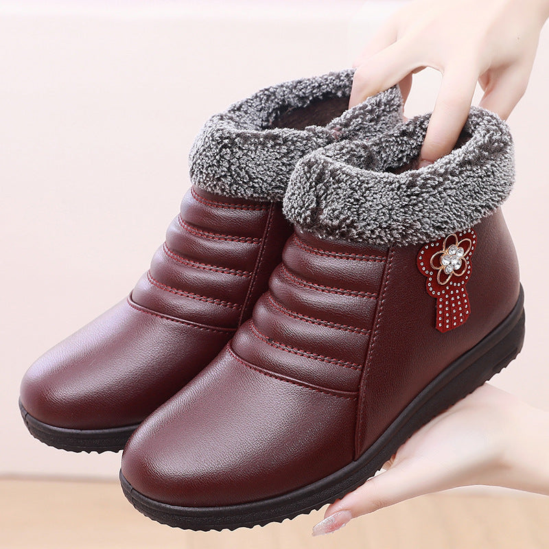 Size Keep Warm Comfortable Veet Flat Women's Shoes