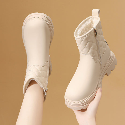 Women's Fashion Fleece-lined Thickened Warm Thick Bottom Women's Shoes