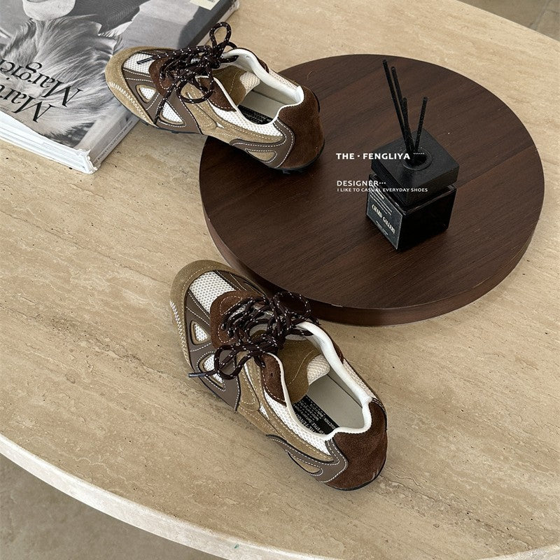 German Training Retro Easy Matching Autumn Thin Bottom Color Women's Casual Shoes