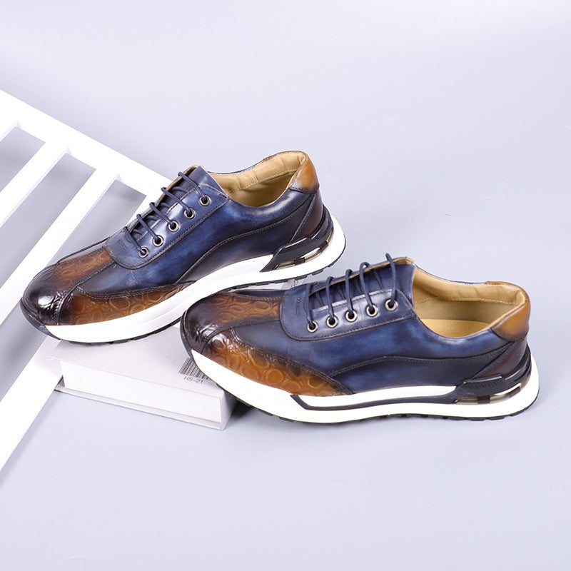 New Charming Men's Genuine Cowhide Pure Men's Casual Leather Shoes