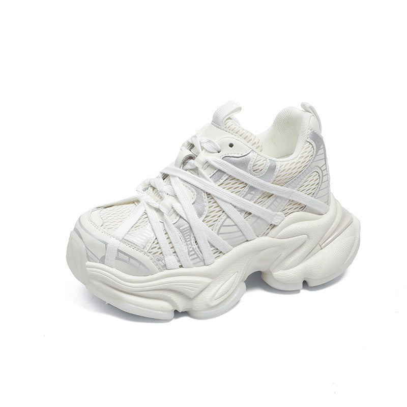 Women's Dad Thick-soled Breathable Mesh Height Increasing Sneakers