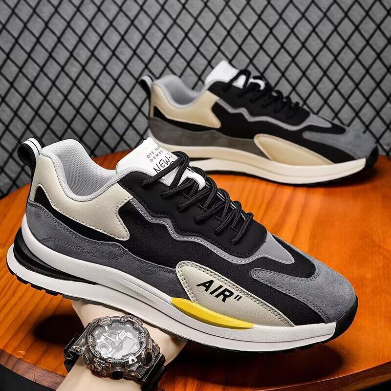 Men's Breathable Korean Trendy Versatile Platform Running Sneakers