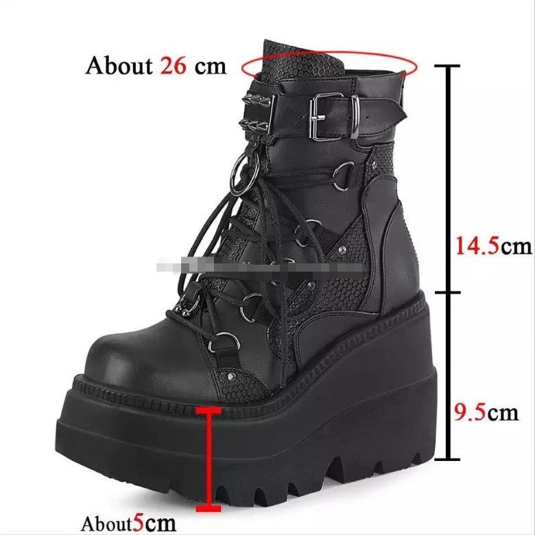 Women's Martens Pink Platform Plus Size Fashion Boots