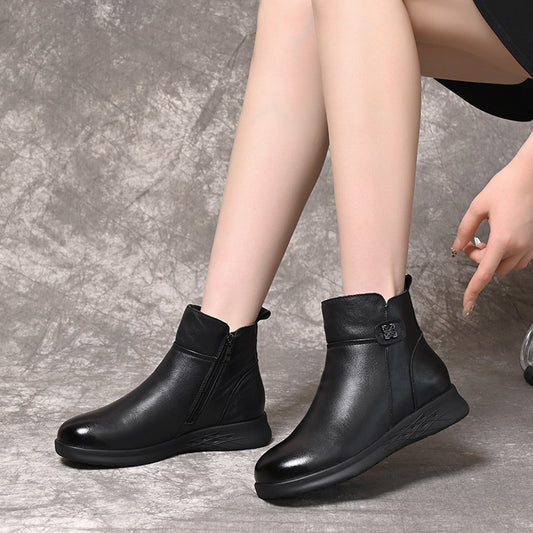 Cotton Short Winter Warm Tire Fleece-lined Snow Boots