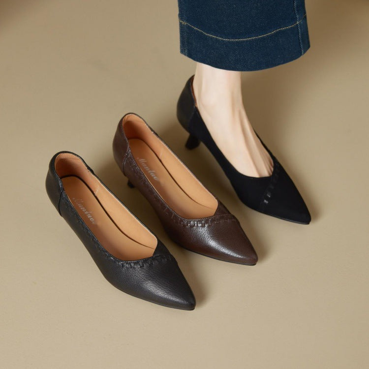 Pointed Toe Pumps Autumn Shallow Mouth Women's Fashion Shoes