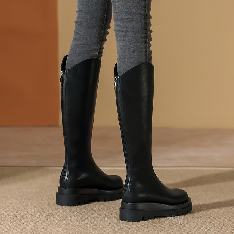 Women's Style Thick Bottom Western Stretch Below Boots