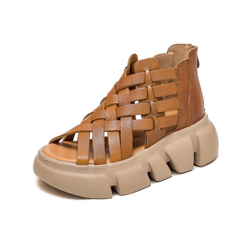 Women's Bottom Breathable Candy Color Comfortable Roman Sandals