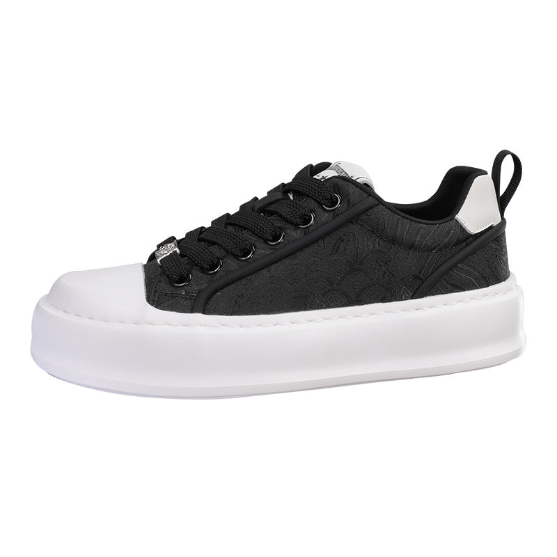 Men's Spring Chinese Style Breathable Plaid No Men's Canvas Shoes