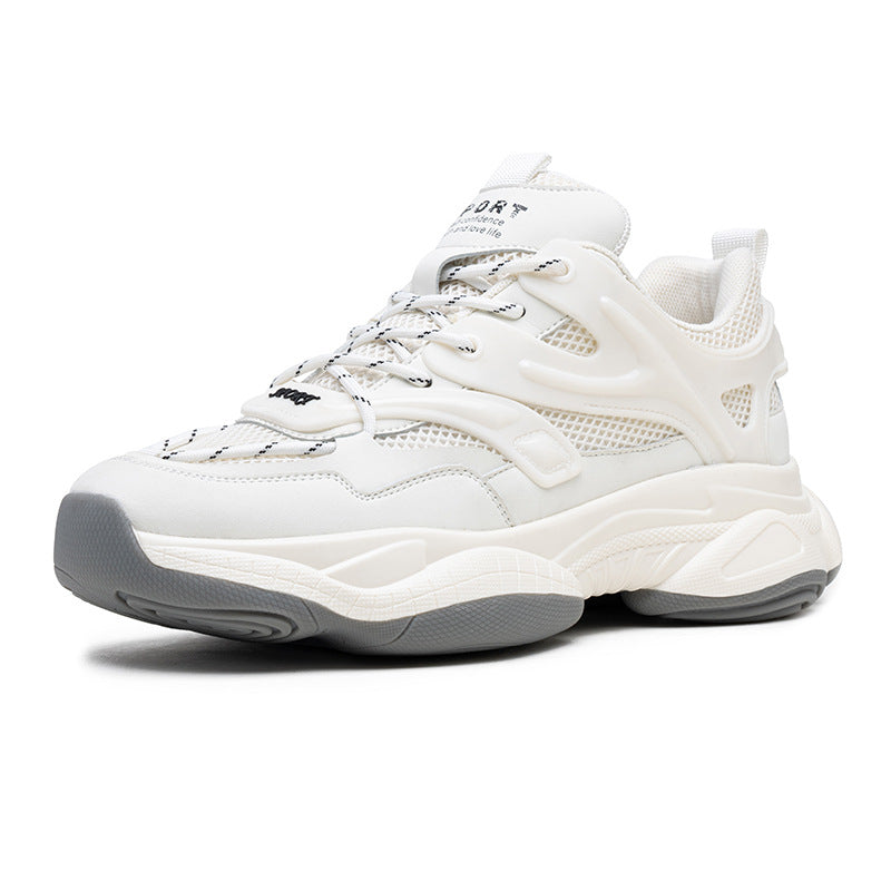 Men's Extra Large Size Spring White Dad Sneakers