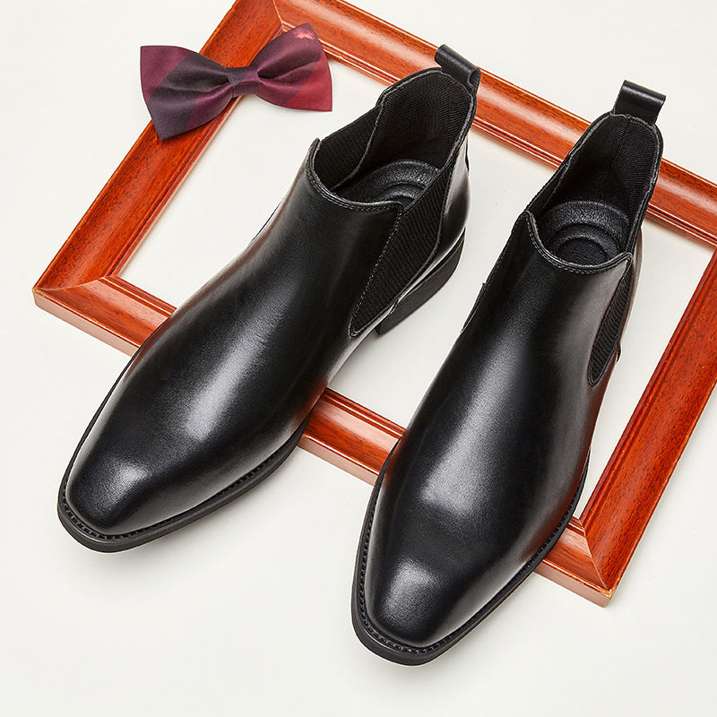 Men's Martin Retro Business Square Toe British Chelsea Boots