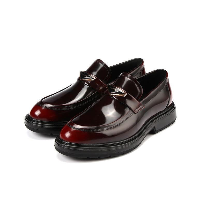 Men's Formal Metal Buckle Trendy Retro Business Casual Shoes