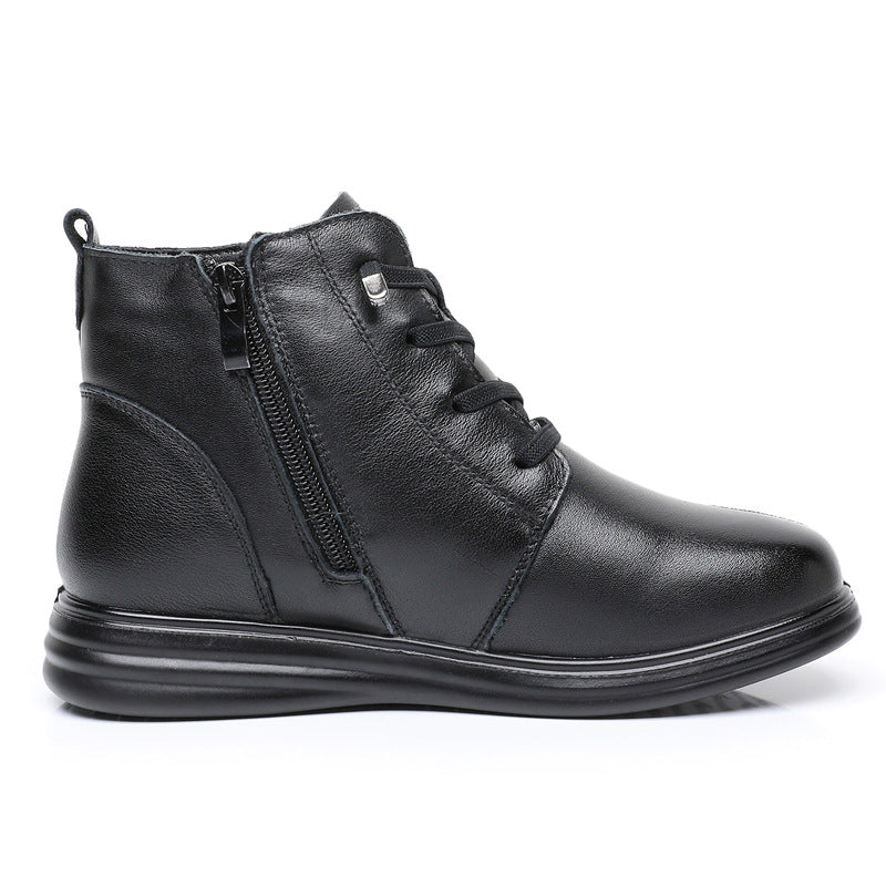 Women's Winter First Layer Cowhide Veet Comfortable Women's Cotton Shoes