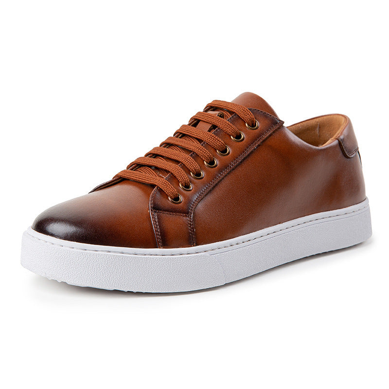 Attractive Men's Oversized Stylish Polished White Sneakers