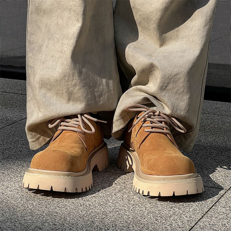 Men's Derby Spring Martin Vintage Thick Bottom Leather Shoes