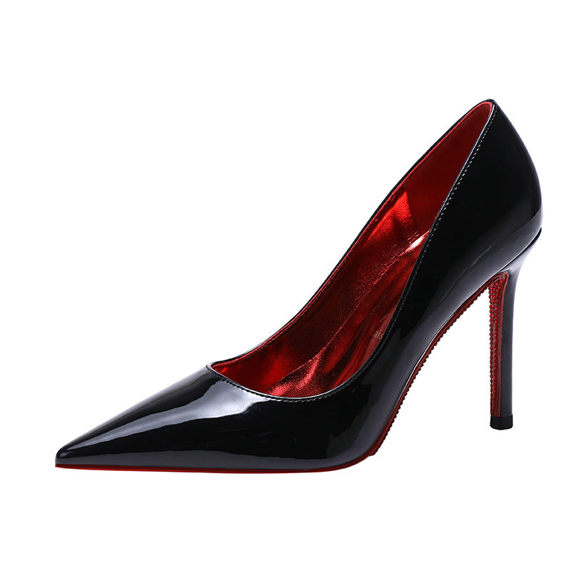 Women's High Stiletto Beautiful Sexy Wedding Black Patent Women's Shoes
