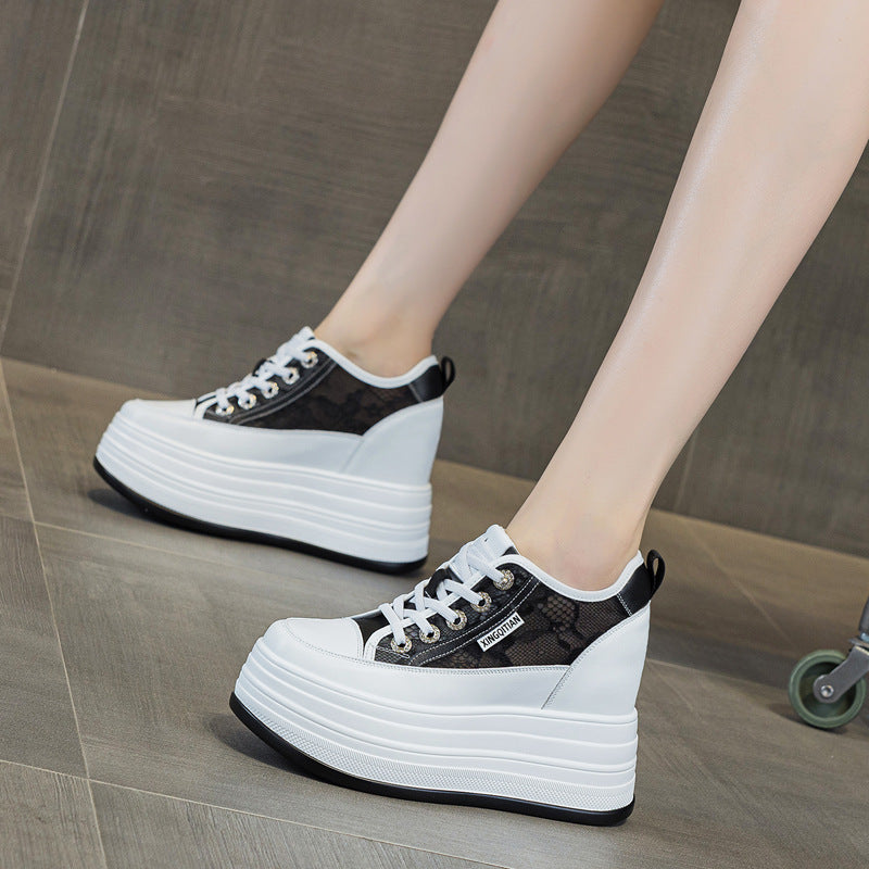 Women's Cm Breathable Spring Short Music Board Platform Height Increasing Women's Casual Shoes