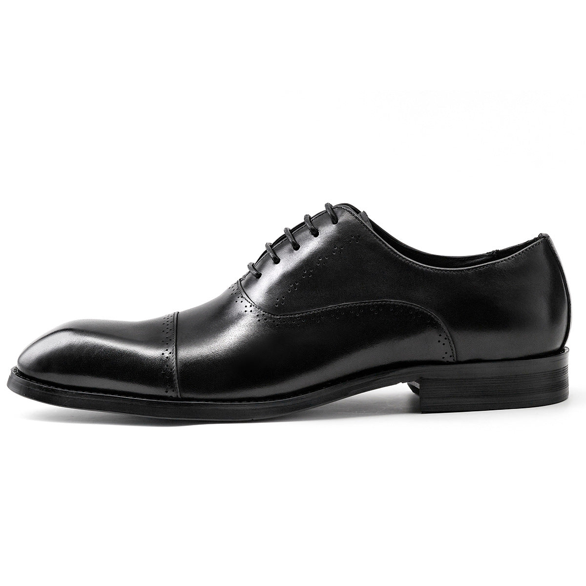 Men's Square Toe Formal Wear Top Layer Men's Business Leather Shoes