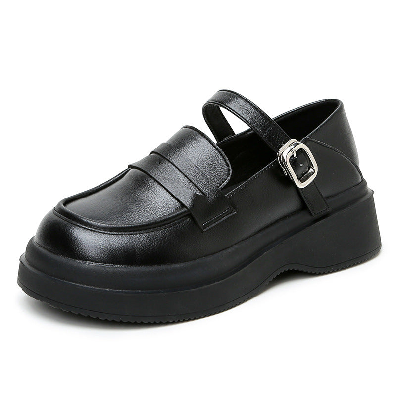 Women's Thick-soled British Style Small Preppy Soft Loafers