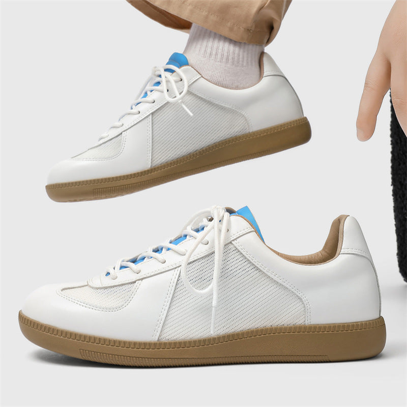 Men's Sports Round Toe Flat Bottom Lace Up Men's Board Shoes