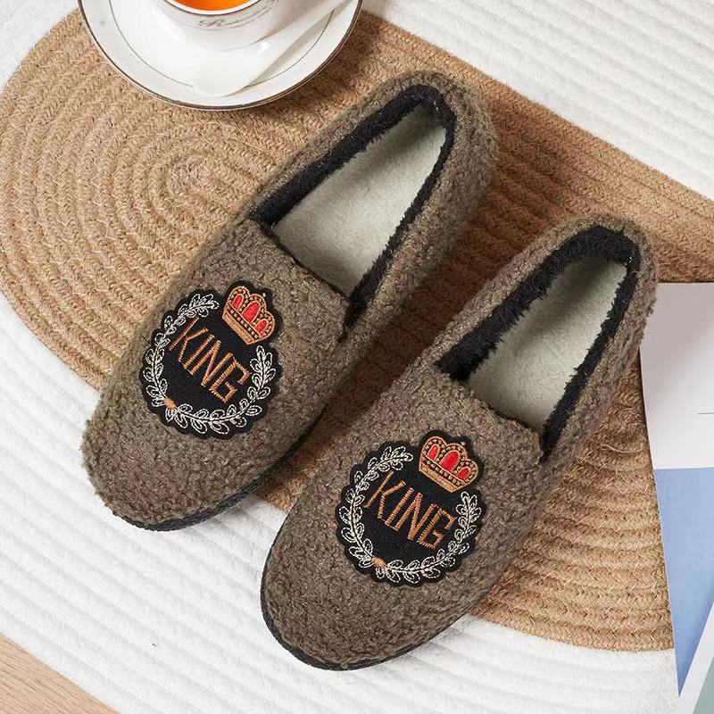 Women's Thickened Slip-on Lazy Home Warm Flat Women's Shoes