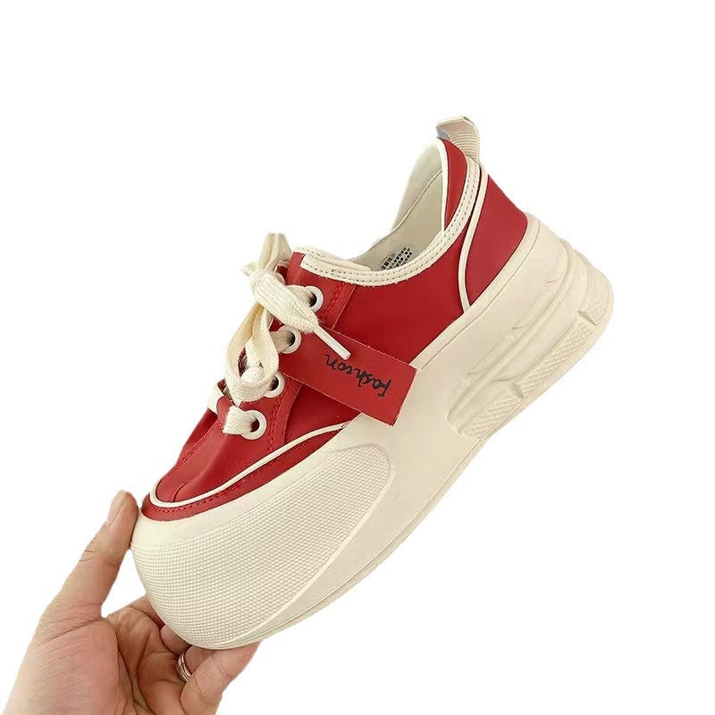 Women's Early Spring Genuine Doll Head Bread Board Casual Shoes