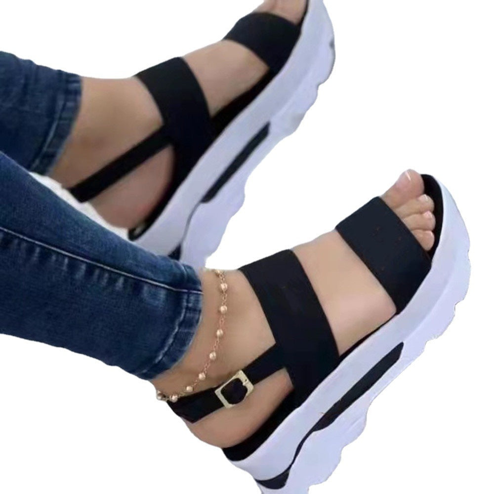 Women's Wide Surface With Sweet Style Platform Sandals