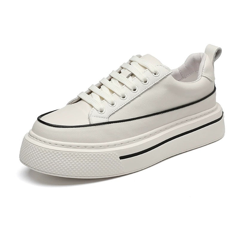 Men's White Summer Korean Style Platform Hight Increasing Men's Shoes