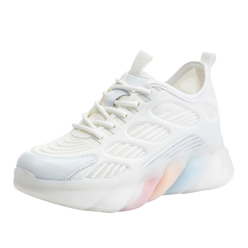 Women's Insole Authentic Clunky Autumn Waterproof Platform Mesh White Closed Toe Men's Shoes