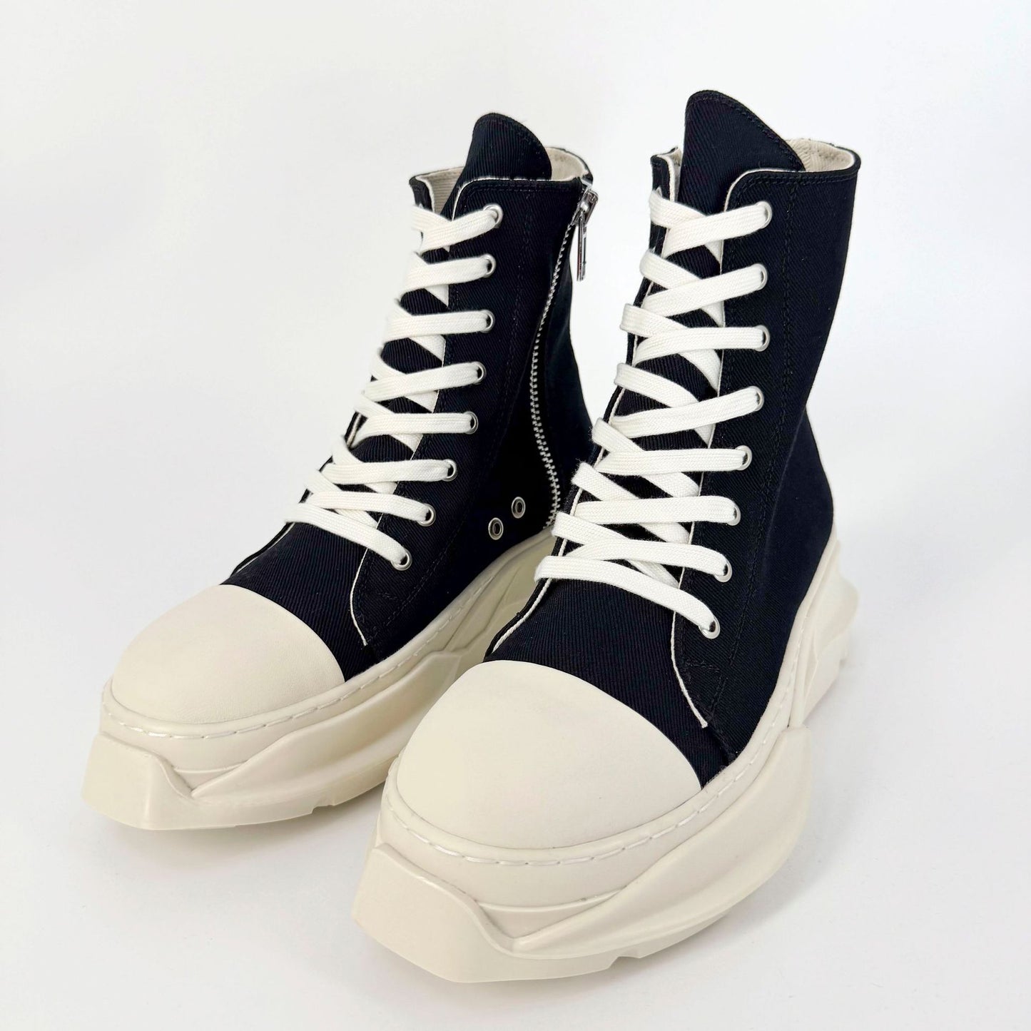 Dark Style Owens Platform Muffin Black Double Layers Canvas Shoes