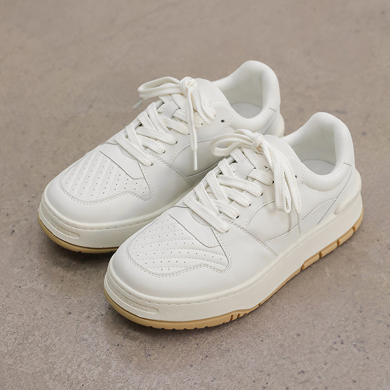 Men's White Platform Sports Leisure Fashion Hight Men's Board Shoes