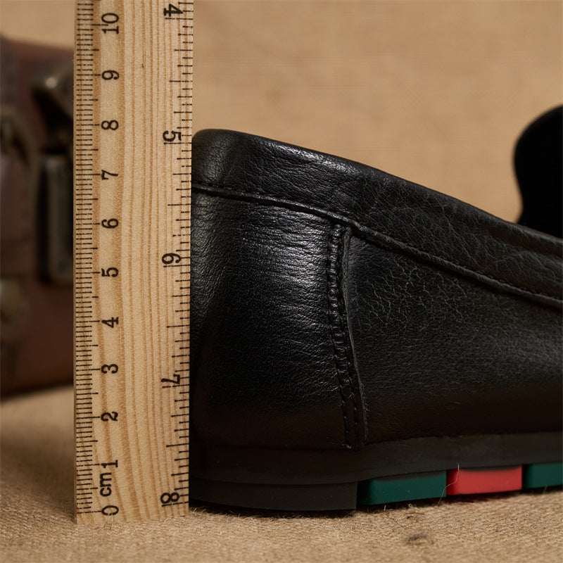 Men's British Style Attendance Pigskin Inner Rubber Sole Leather Shoes