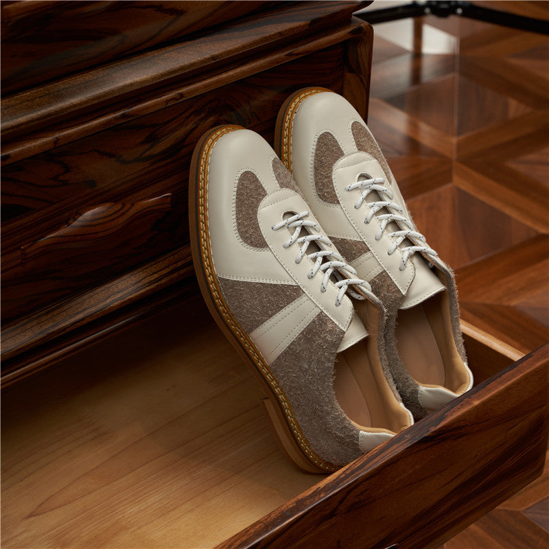 Men's Fashionable Comfortable British Style Gentleman Retro Handmade Genuine German Leather Shoes