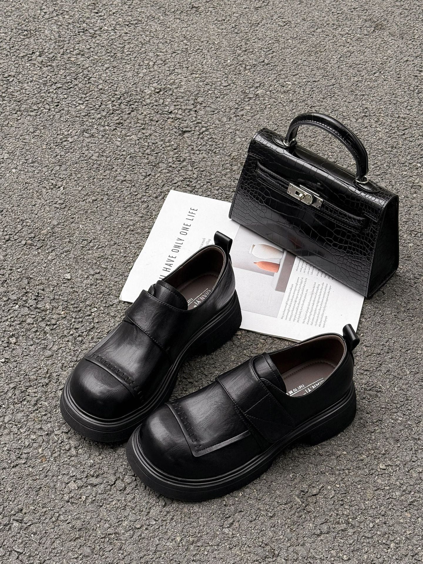 Spring Platform Velcro Slip-on Soft Flat Loafers