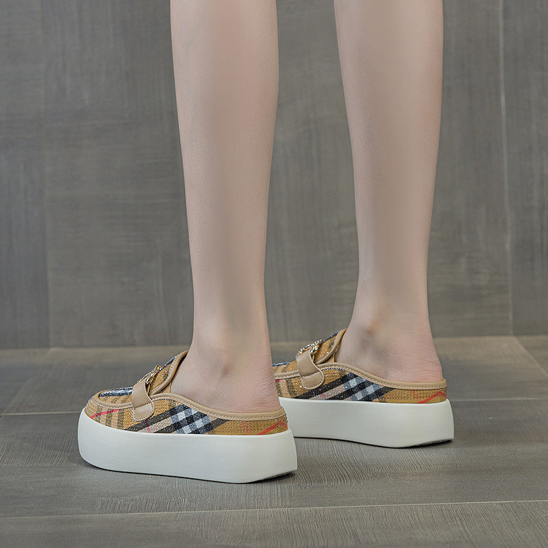 Cover Big Head Fashion Formal Wear Business Thick-soles Slippers