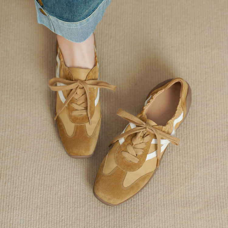 Women's Top Layer Cowhide Platform Super Beautiful German Training Soft Bottom Women's Fashion Shoes