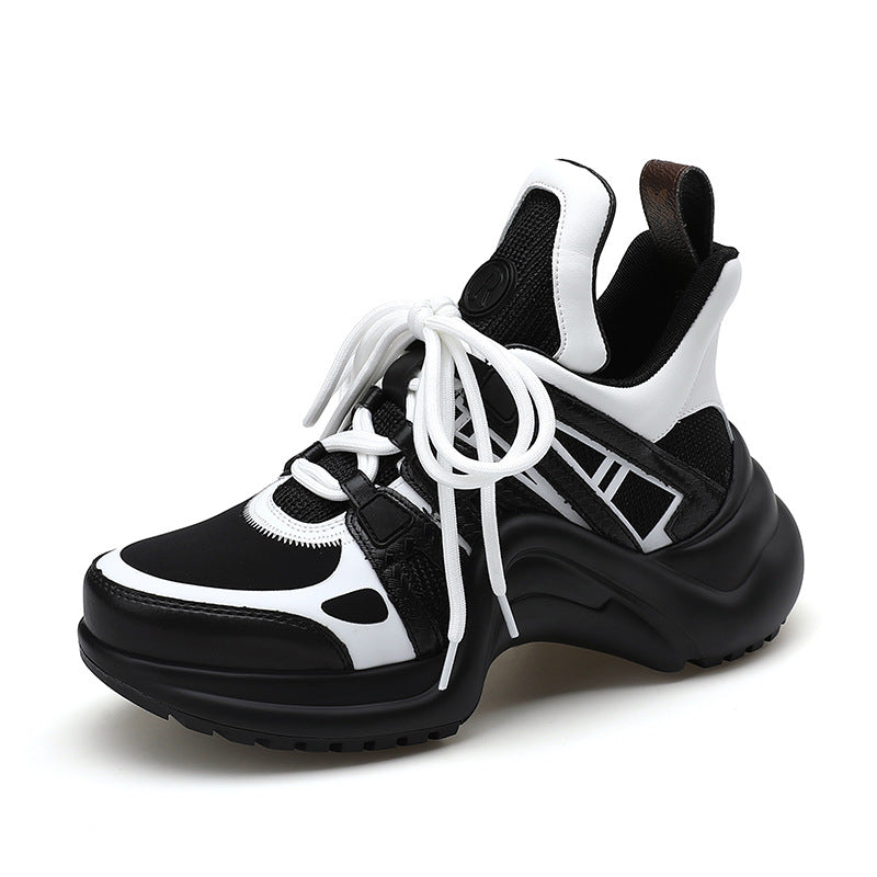 Women's Bow-shaped Dad Platform Height Increasing Breathable Casual Shoes