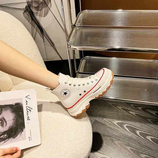 Women's Platform Spring Height Increasing Insole Super Popular Canvas Shoes